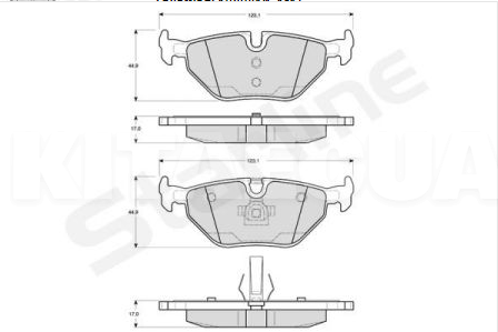 Колодки тормозные задние STARLINE на MG 550 (SFP90005A)