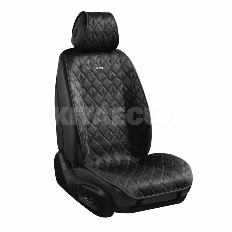 Накидка на передние сиденья черная с подголовником 2 шт. Nitro CARLIFE (SC40102)