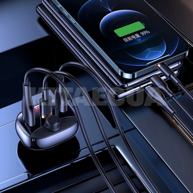 ФМ модулятор C25 с Bluetooth, быстрая зарядка и функция Hands Free USAMS (CC143TC01) - 4