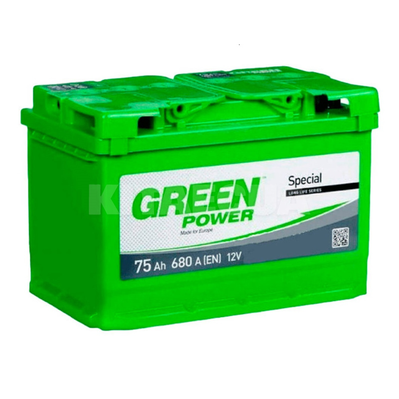 Акумулятор автомобільний 75Ач 680А "+" праворуч SPECIAL Green Power (22362)