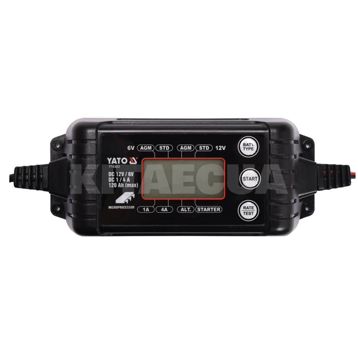 Зарядное устройство для аккумулятора 6В/12В 4A YATO (YT-83033)