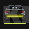 Смуга світловідбивна на задню частину авто зелена (компл.) (car-rear-green)
