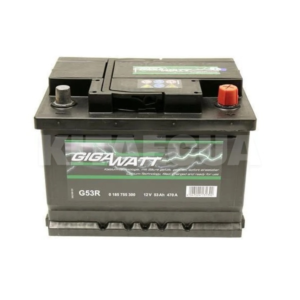 Аккумулятор автомобильный 53Ач 470А "+" справа GIGAWATT (185755300)