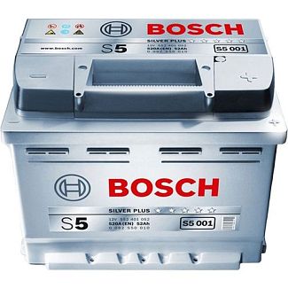 Аккумулятор 52Ач Euro (T1) 207x175x175 с обратной полярностью 520А S5 Bosch