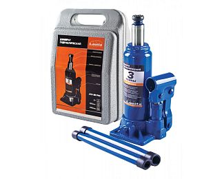 Домкрат гидравлический бутылочный до 3т (180-340 мм) с пластиковым кейсом LAVITA