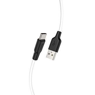 Кабель USB Type-C 3A X21 Plus 1м чорний/білий HOCO