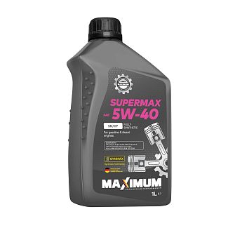 Масло моторне синтетичне 1л 5W-40 SUPERMAX SN/CF MAXIMUM