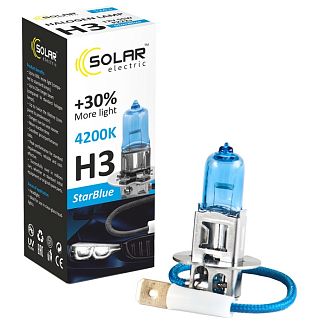 Галогенная лампа H3 55W 12V StarBlue +30% Solar