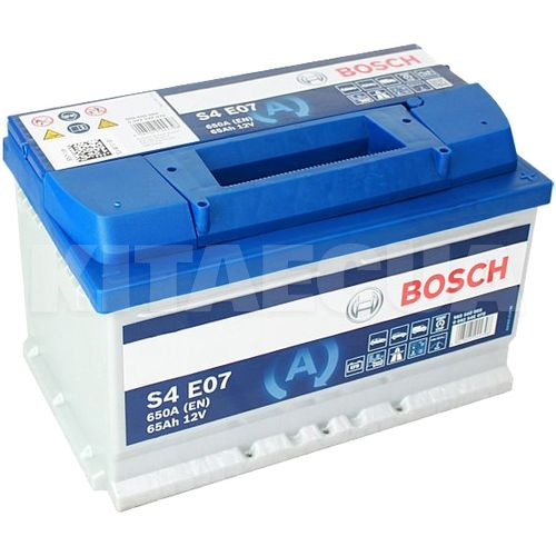 Аккумулятор автомобильный 65Ач 650А "+" справа Bosch (0092S4E070)