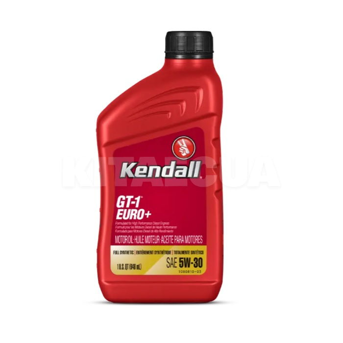Масло моторне синтетичне 0.946л 5W-30 5W-40 GT-1 EURO+ Kendall (1076588)