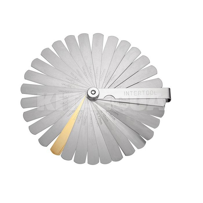 Комплект щупов изогнутых (0.04-0.88мм) 32 предметов (AT-0004-Intertool)