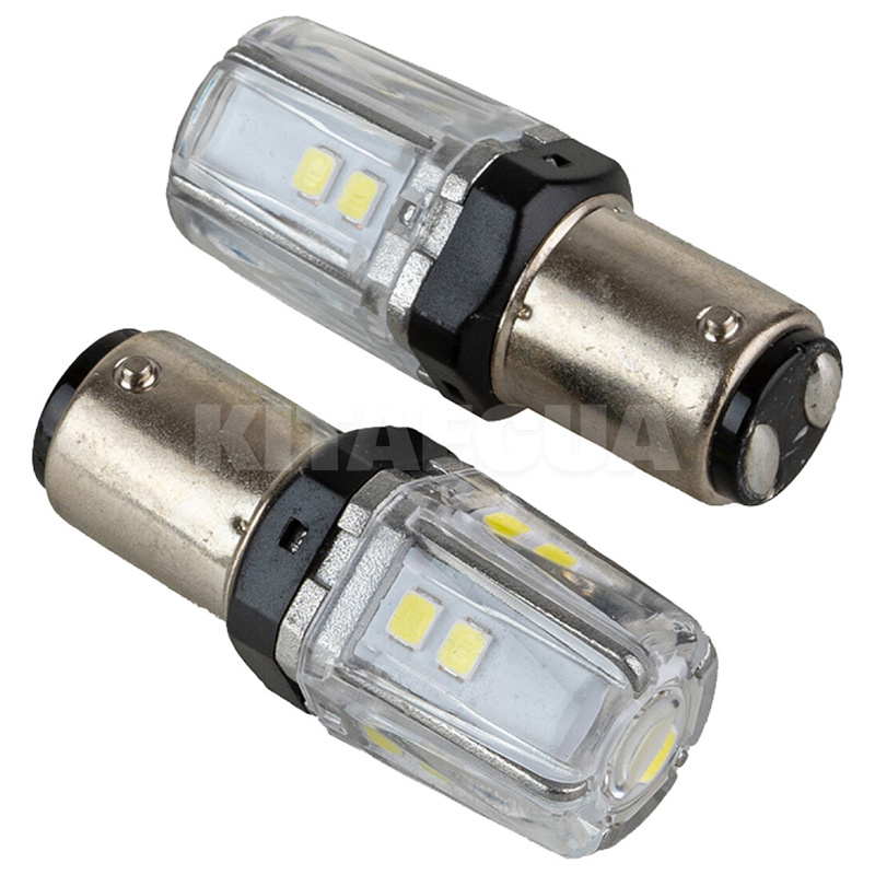 LED лампа для авто BA15s 5W 6000K (комплект) PULSO (LP-66157W) - 2