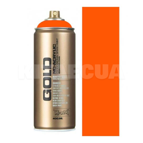 Краска оранжевая 400мл полуглянцевая GL 2080 Pure Orange MONTANA (284281-MONTANA)