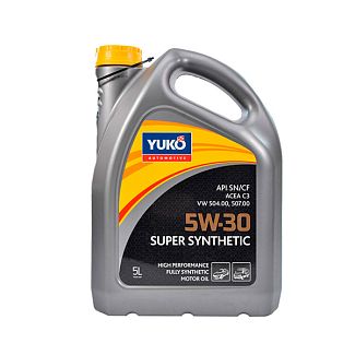 Масло моторное синтетическое 5л 5W-30 Super Synthetic C3 Yuko