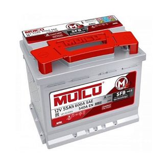 Аккумулятор автомобильный 55Ач 540А "+" слева Mutlu