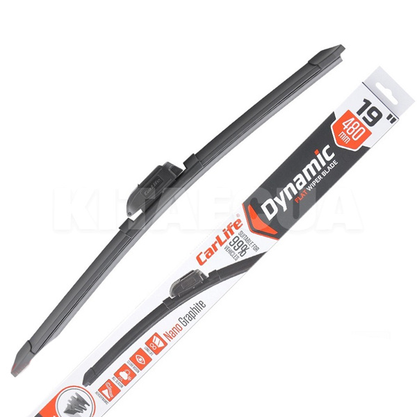 Щетка стеклоочистителя (дворник) 480мм бескаркасная Dynamic CARLIFE (D48)