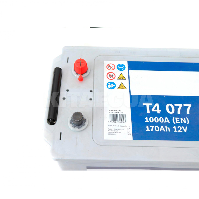 Автомобільний акумулятор T4 077 170Ач 1000А "+" праворуч BOSCH (0 092 T40 770) - 4