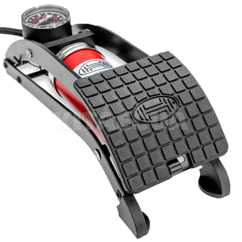 Насос ножний однопоршневий 7 Атм 81 х 258 мм з манометром PedalPower PRO 215 000 HEYNER (93687) - 4