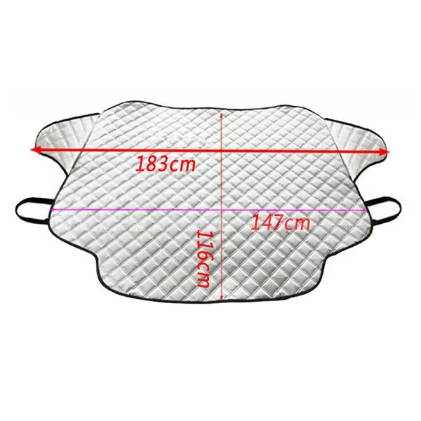 Накидка на лобовое стекло от снега 183х116 см серая (AVT-KZ-MGNT-SNW-IC-PRD-STKL-1) - 4