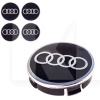 Заглушка колесного диска AUDI 60x55 черный ABS пластик 4шт. (104921)