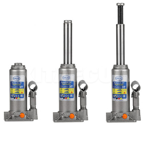 Домкрат гидравлический бутылочный до 5т (197мм-382мм) телескопический 432 100 AL ALCA (104843) - 2