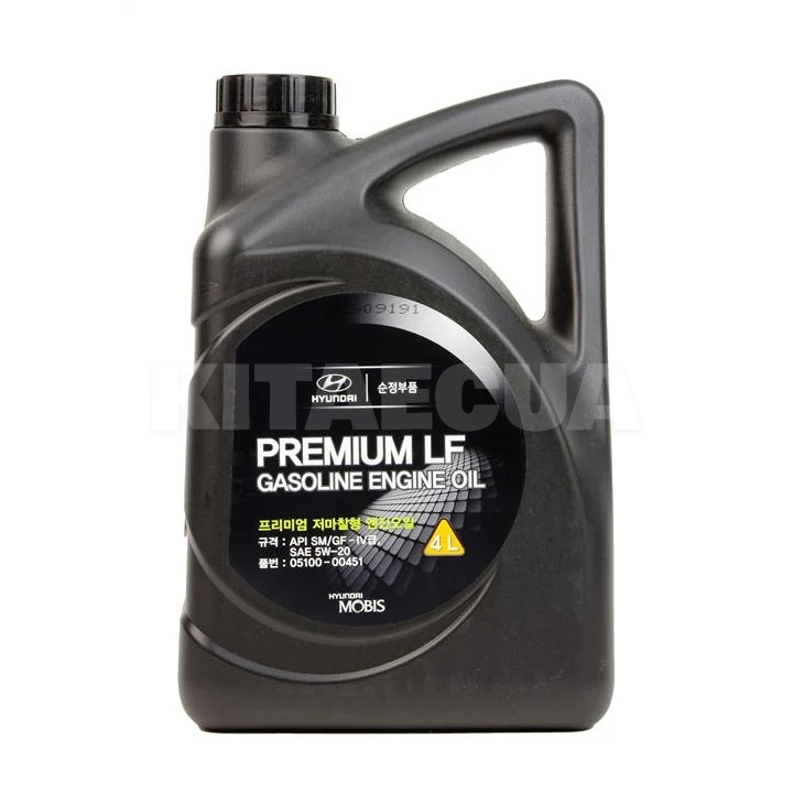Моторное масло синтетическое 4л 5W-20 Premium LF Gasoline Hyundai (0510000451)