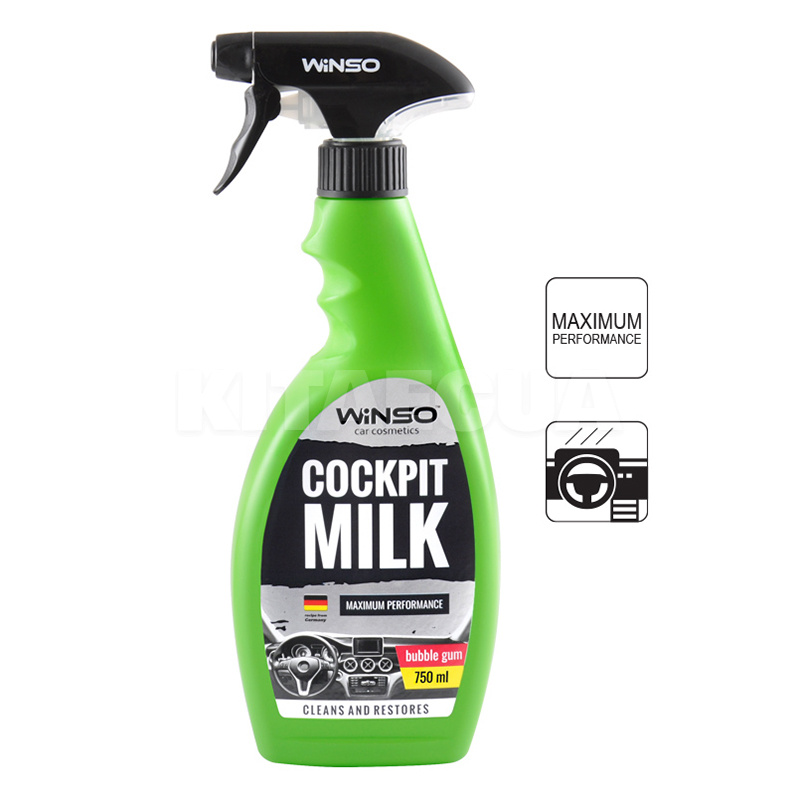 Полироль-молочко для пластика "бабл гам" 750мл Professional Cockpit milk Winso (875118)