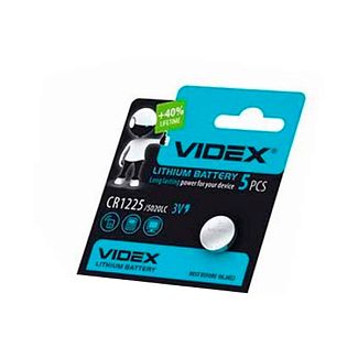Батарейка литиевая 3.0 в CR1225 BLISTER CARD 1шт. VIDEX