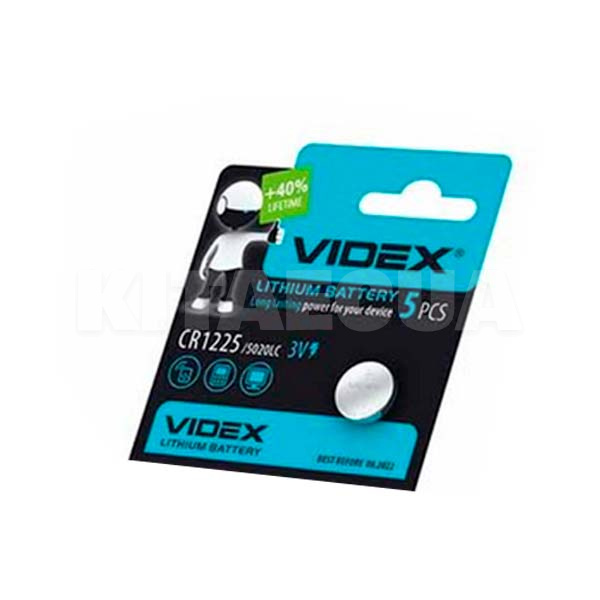 Батарейка литиевая 3.0 в CR1225 BLISTER CARD 1шт. VIDEX (CR1225 1pc)