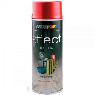 Краска красная 400мл с эффектом металлик Deco Effect MOTIP