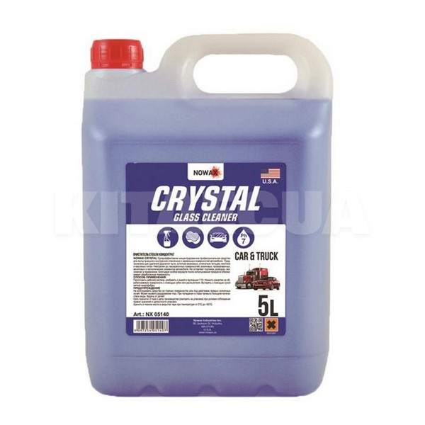 Очиститель стекла 5л Crystal Glass Cleaner NOWAX (NX05140)