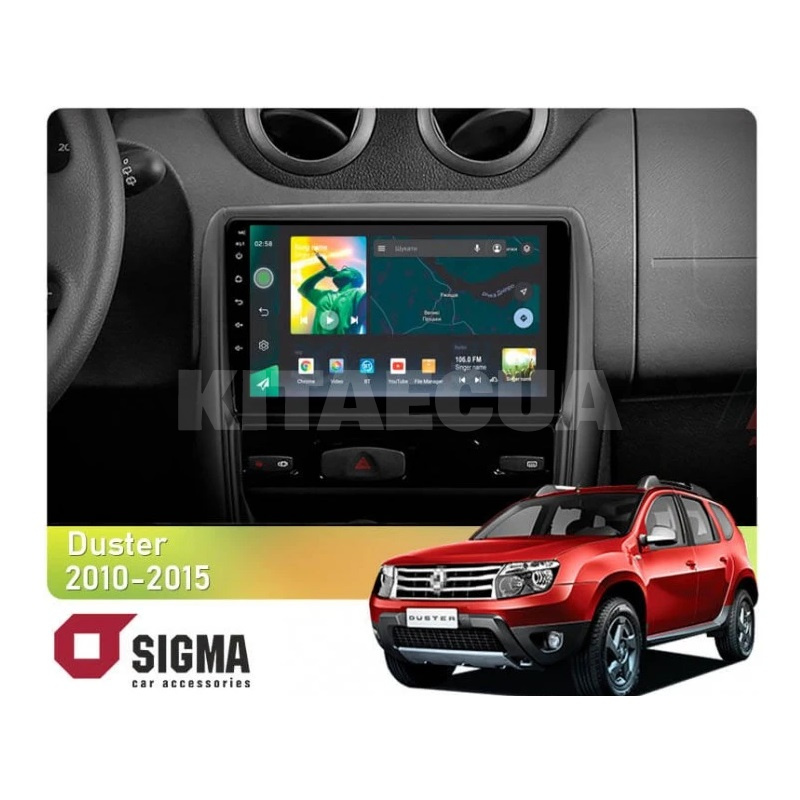 Штатна магнітола X9232 2+32 Gb 9" Renault Duster 1 2010-2015 SIGMA4car (33742)