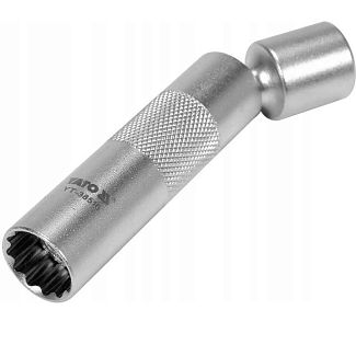 Головка свечная 12-гранная тонкостенная 14 мм 3/8" 98 мм YATO