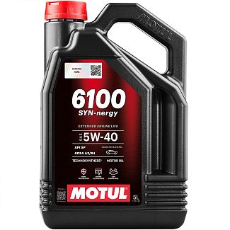 Масло моторное синтетическое 5л 5W-40 6100 SYN-nergy MOTUL