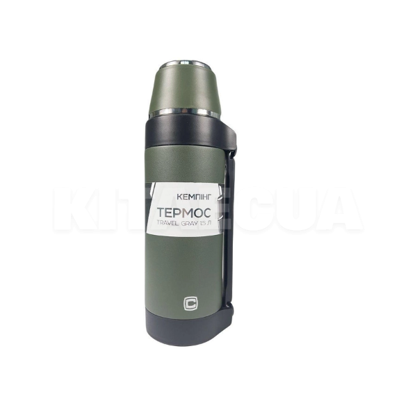 Термос 1500 мл зеленый Travel Gray СИЛА (960666)