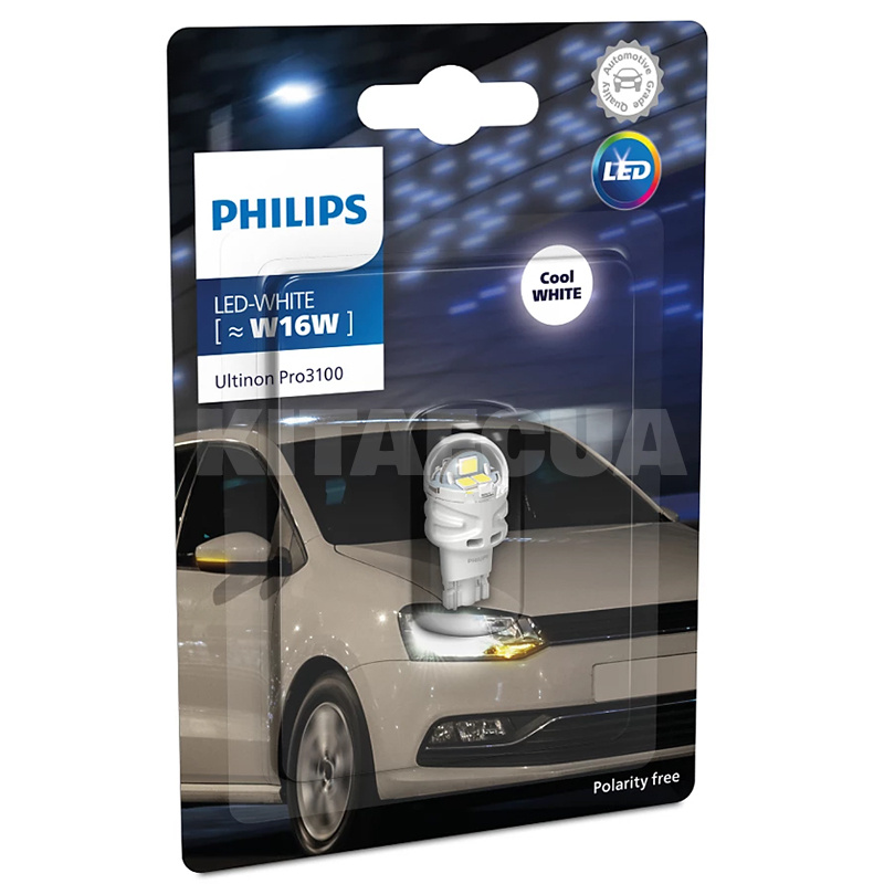 LED лампа для авто Ultinon Pro3100 W2.1X9.5d 1.8W 6000K PHILIPS (11067CU31B1)