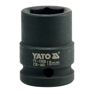 Головка торцевая ударна 6-гранная 18мм 1/2" 39мм YATO