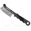 Щетка по металлу 2-рядная нержавеющая сталь с пластиковой ручкой TOPTUL (NBBA0212)