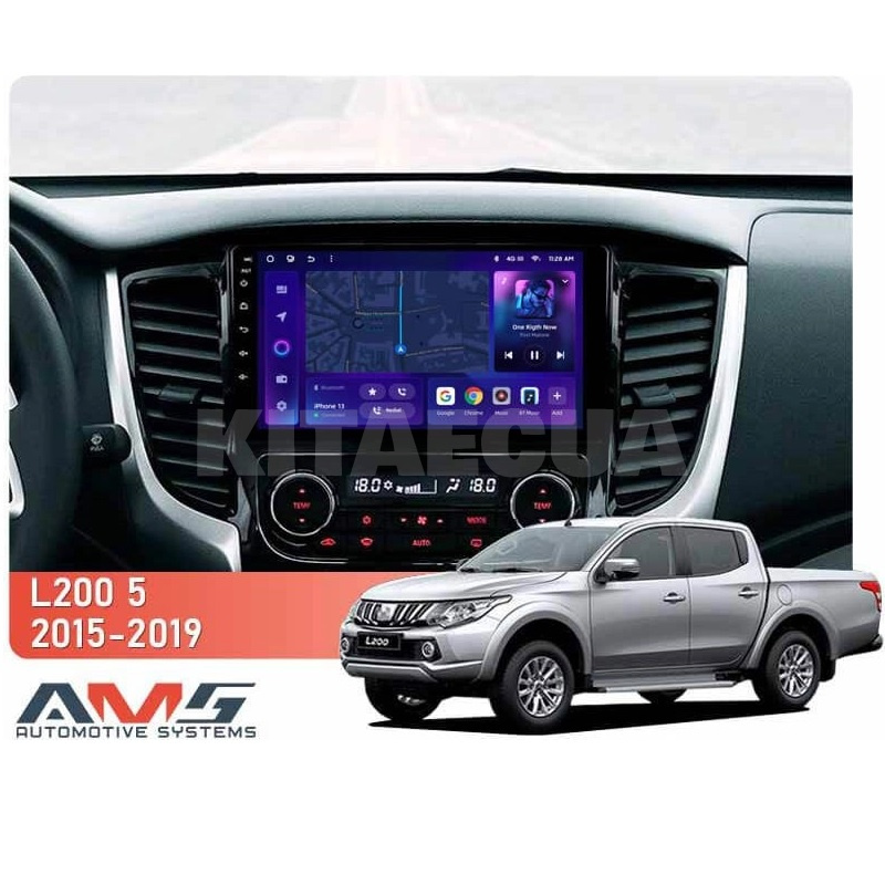 Штатна магнітола MOSS M3 4+32 ГБ 9" Mitsubishi L200 5 (Manual air conditioning) 2015-2019 (F1) AMS (50550) - 2