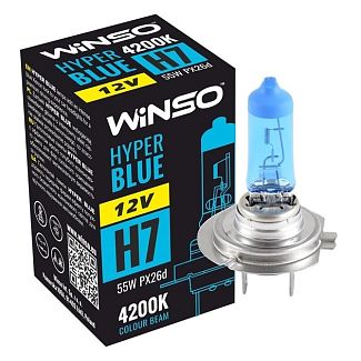Галогенная лампа H7 55W 12V HYPER BLUE Winso