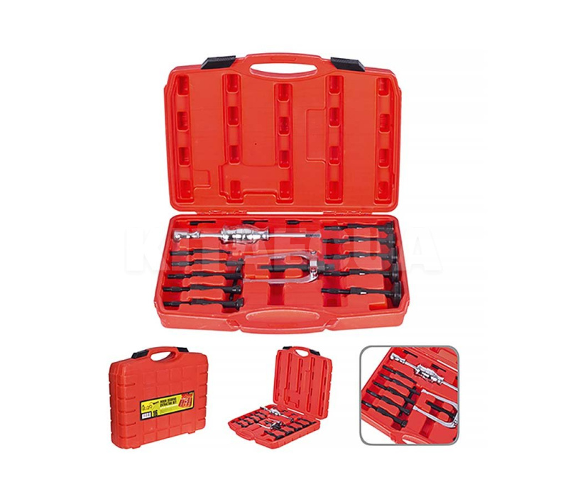 Набор для съёма подшипников (захват за внутрен.обойму) 16 предметов Alloid (С-1013)