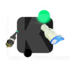 Переходник 3.7 кВт 16А 1-фаза (силовая розетка) - (бытовая вилка) ECOFACTOR (Adapter-3.5 schuko-1)