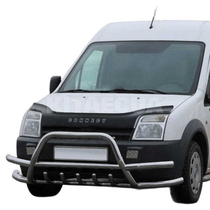 Кенгурятник WT003-Plus-2 Ford Connect 2006-2009 нержавеющая сталь CAN (dd22412) - 3
