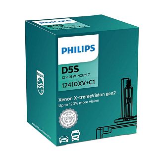 Ксеноновая лампа D5S 25W 12V (PK32d-7) X-treme Vision gen2 PHILIPS