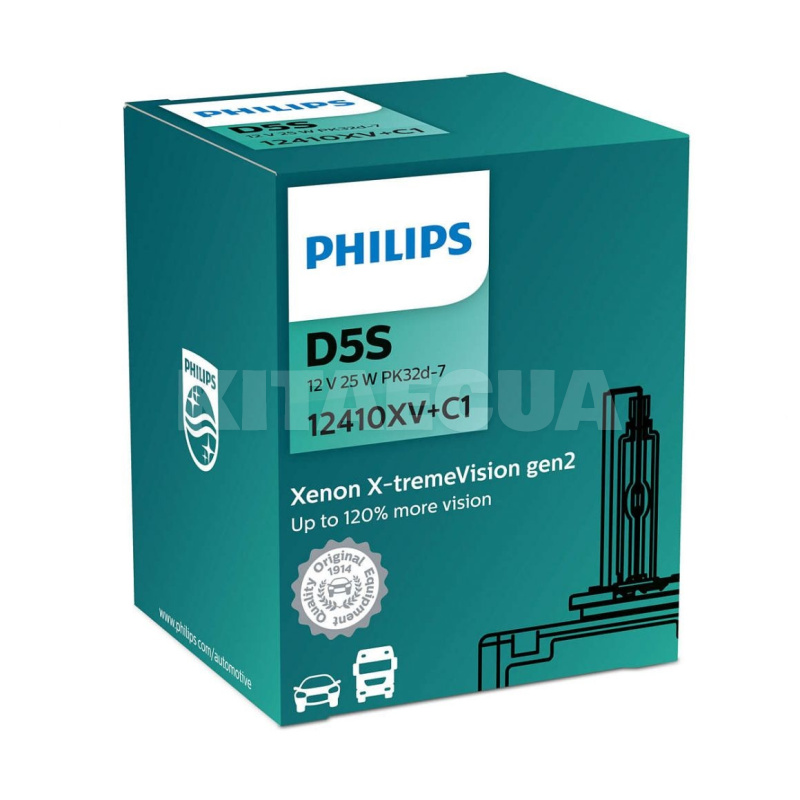 Ксеноновая лампа D5S 25W 12V (PK32d-7) X-treme Vision gen2 PHILIPS (12410XVC1)