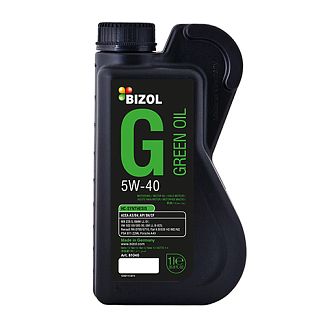 Масло моторне синтетичне 1л 5W-40 Green Oil BIZOL