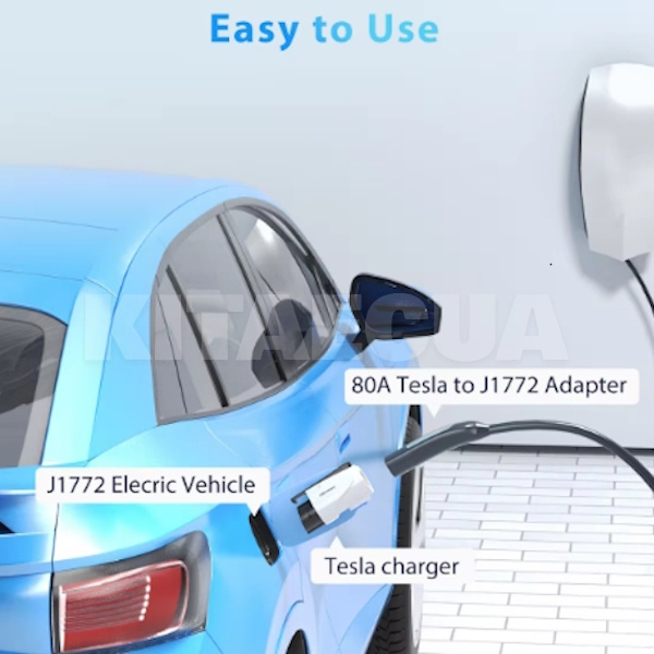 Переходник Guwieyg 7.4 кВт 32А 1-фаза Type Tesla (станция) - Type 1 (американское авто) GUWIEYG (P-TST1) - 2
