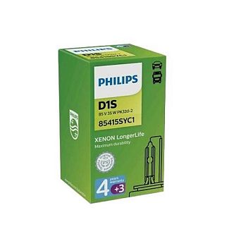 Ксеноновая лампа D1S 35W 85V (PK32d-2) LongerLife PHILIPS