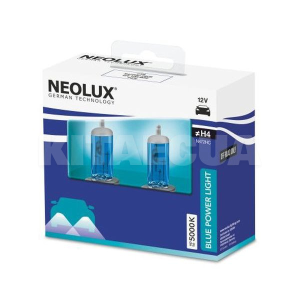 Галогенные лампы H4 100W 12V Blue Power комплект NEOLUX (NE N472HC-SCB)