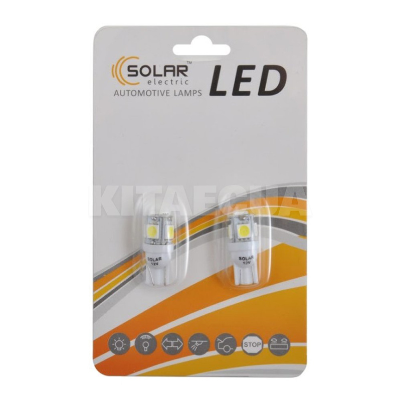 LED лампа для авто W2.1x9.5d 12V (комплект) Solar (LS243_B2)